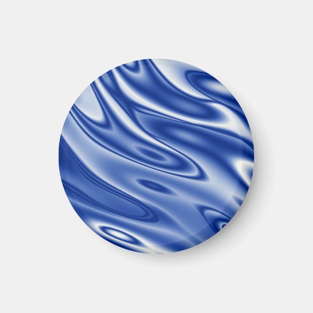 Blue waves pattern magnet (Front)