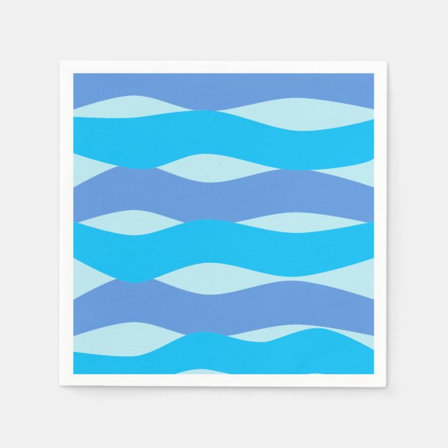 Blue Waves Pattern Napkin (Front)