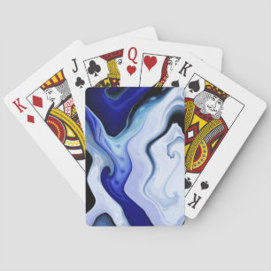 Blue Waves Playing Cards