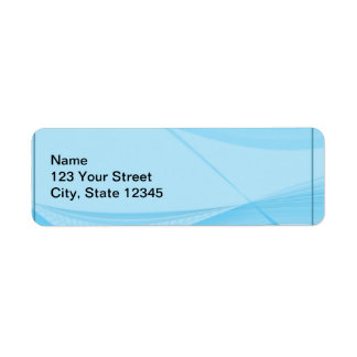 Blue Waves Return Address Label