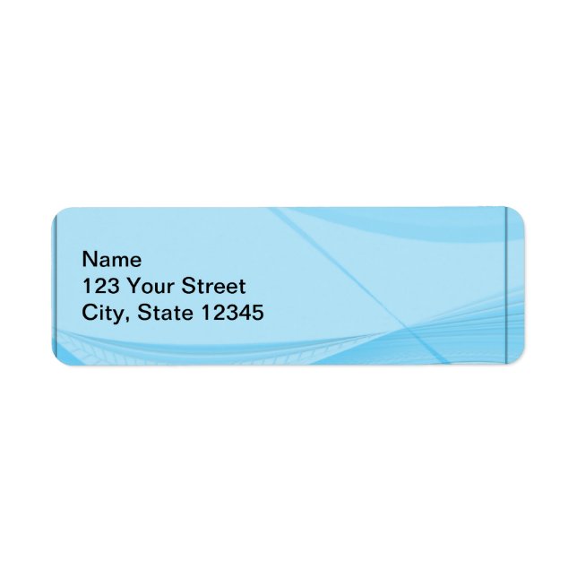 Blue Waves Return Address Label (Front)
