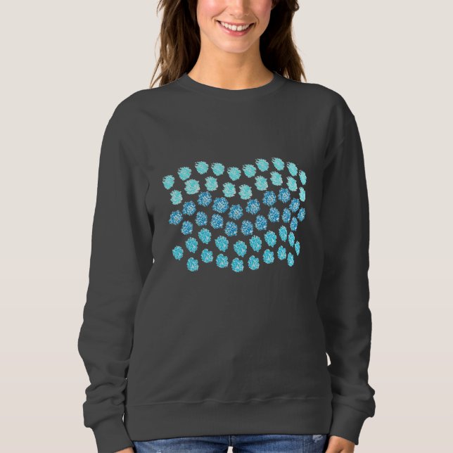 Blue Waves Women's Basic Sweatshirt (Front)