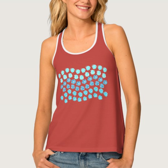 Blue Waves Women's Racerback Tank Top