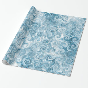 Blue Waves Wrapping Paper