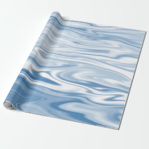 Blue waves wrapping paper