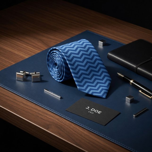 Blue Wavy Lines Tie (Creator Uploaded)