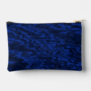 Blue Wavy Liquid Water Pattern Accessory Pouch