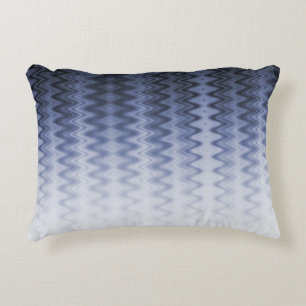 Blue Wavy Pattern Accent Pillow