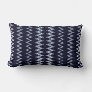 Blue Wavy Pattern Accent Pillow