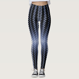 Blue Wavy Pattern Accent Pillow Leggings