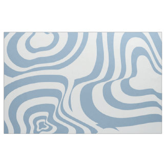 Blue Wavy Stripes Retro Y2K Marble Pattern Fabric