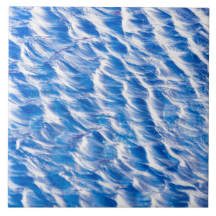 Blue wavy water tile