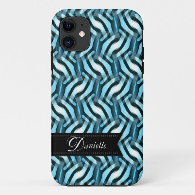 Blue Weave Abstract pattern iPhone 5 Case (Back)