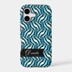 Blue Weave Abstract pattern iPhone 5 Case