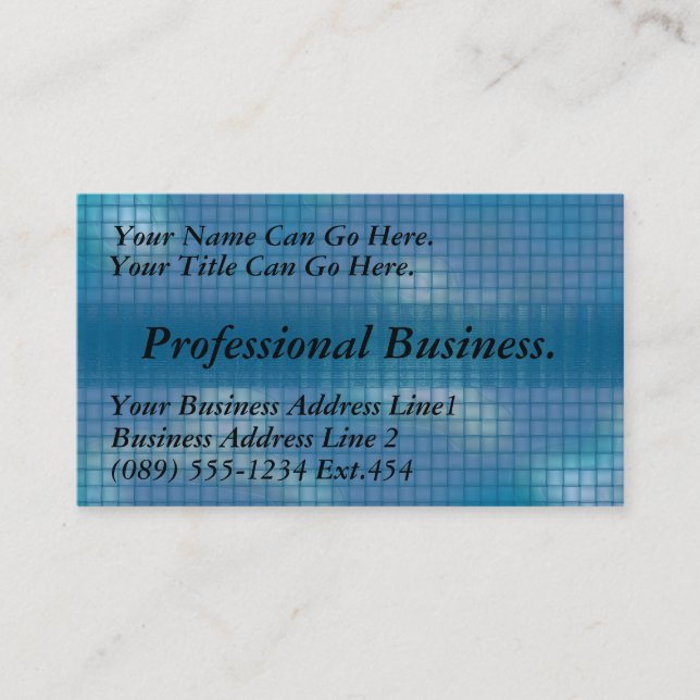 Blue Weave, Professional Business Card (Front)