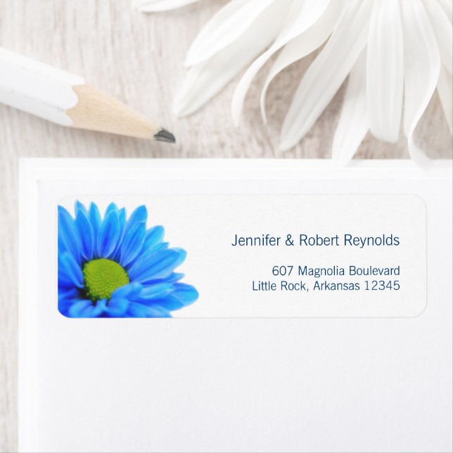 Blue Wedding Address Label Return Address Label (Insitu)