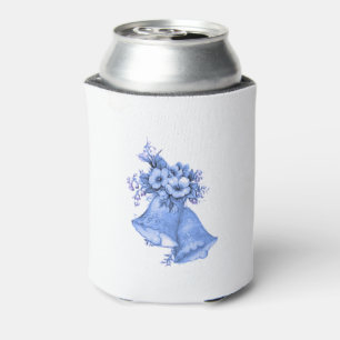 Blue Wedding Bells Can Cooler
