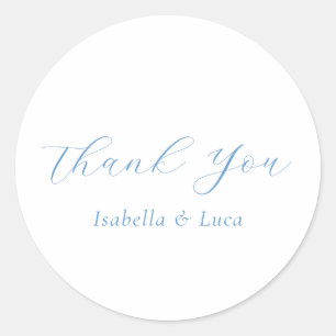 Blue Wedding Classic Round Sticker