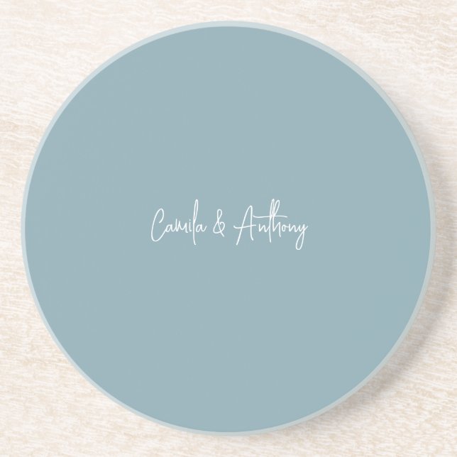Blue Wedding Coaster (Front)