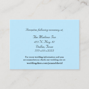 Blue Wedding enclosure cards