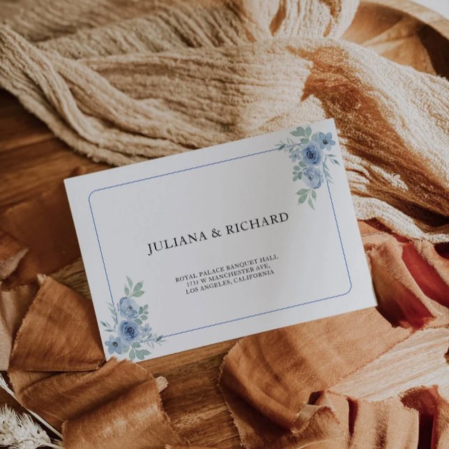 Blue Wedding Envelope Address Template (Blue Wedding Envelope Address Template)