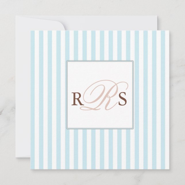 Blue Wedding Invitation (Front)