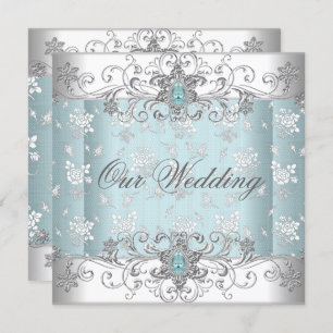 Blue Wedding Invitation