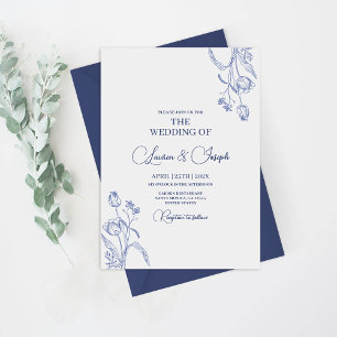 Blue Wedding invitation