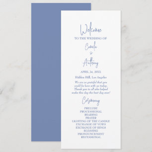 Blue Wedding Program