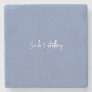 Blue Wedding Stone Coaster