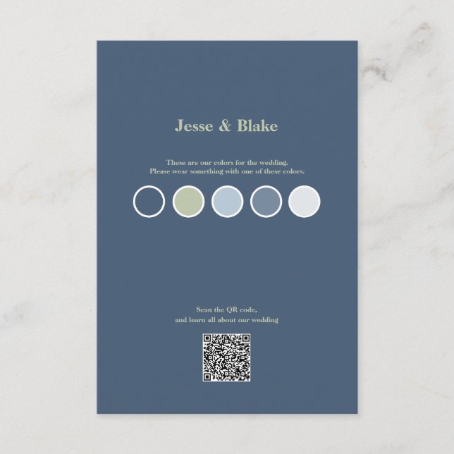Blue Wedding with Latticework Pattern Enclosure Ca Card (Front)