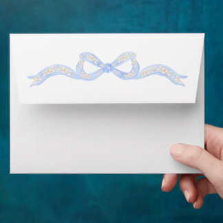 Blue Wedgwood Ribbon Coquette Grandmillenial Envelope