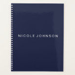 Blue / Weekly/Monthly Planner<br><div class="desc">Add your custom name to this modern blue spiral weekly\monthly planner. Ideal for a variety of projects to keep you organised.</div>