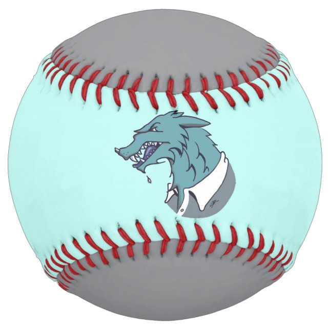 Blue Werewolf blue and grey softball (Front)