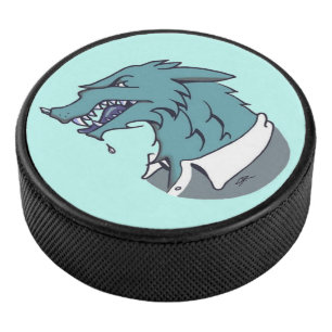 Blue Werewolf blue hockey puck