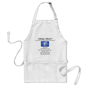"Blue Wet Fly-Cruel Trout" Apron