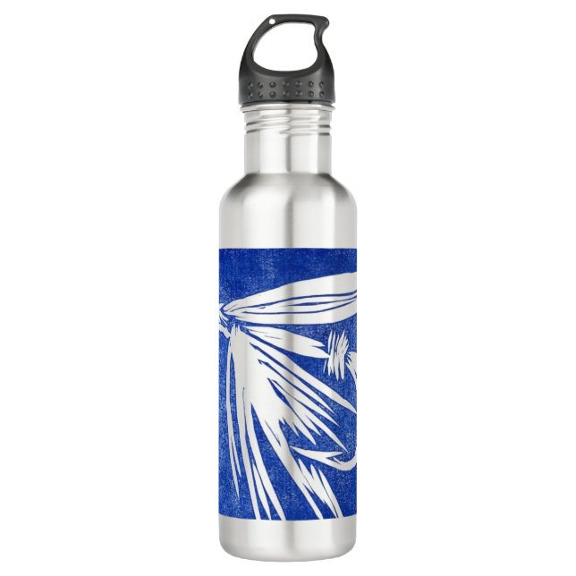 "Blue Wet Fly"  Custom Water Bottle (Front)