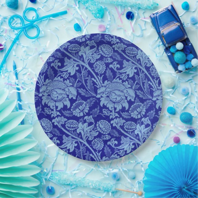 Blue Wey by William Morris Paper Plate (Party)