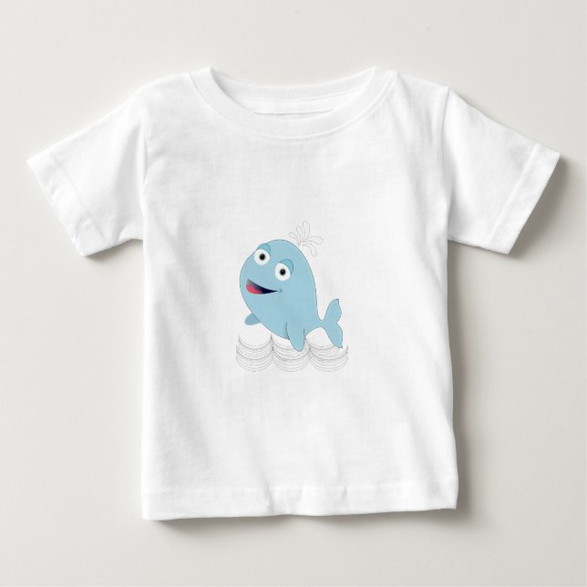Blue Whale Baby T-Shirt (Front)