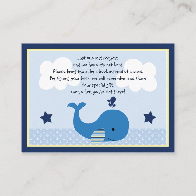 Blue Whale Book Request Card (Front)