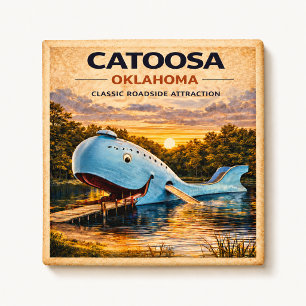 Blue Whale Catoosa Route 66 Fridge Charm Magnet