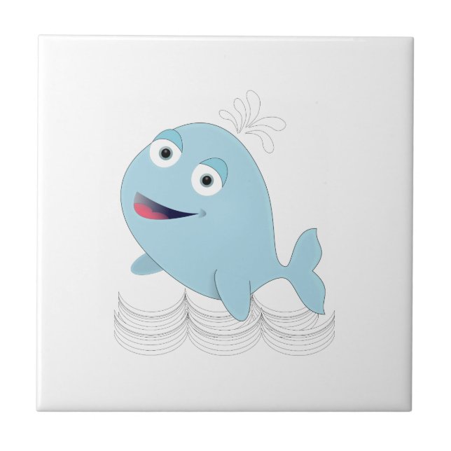 Blue Whale Ceramic Tile (Front)