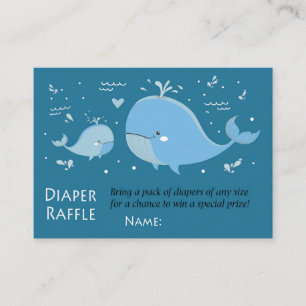 Blue Whale Diaper Raffle Tickets