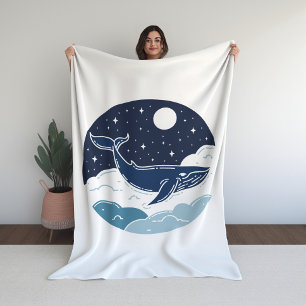 Blue Whale Dream Fleece Blanket