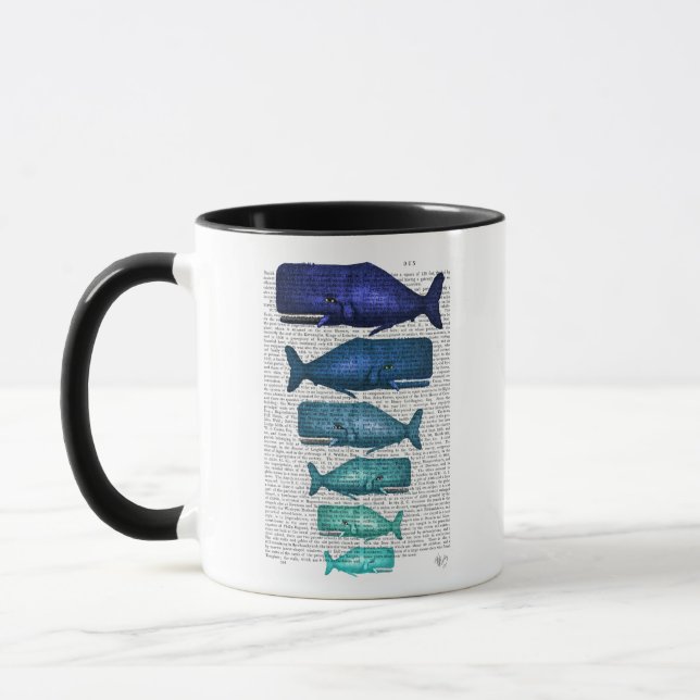 Blue Whale Family Mug (Left)