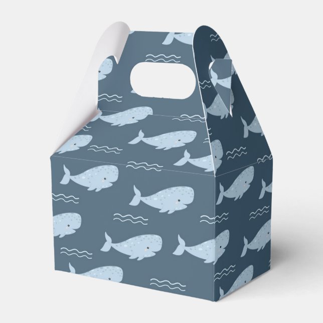 Blue whale favour box (Front Side)
