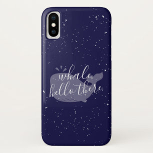 Blue Whale, Hello There iPhone X Case
