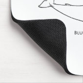 Blue Whale Illustration (line art) Mouse Pad (Corner)
