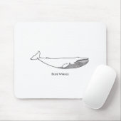 Blue Whale Illustration (line art) Mouse Pad (With Mouse)