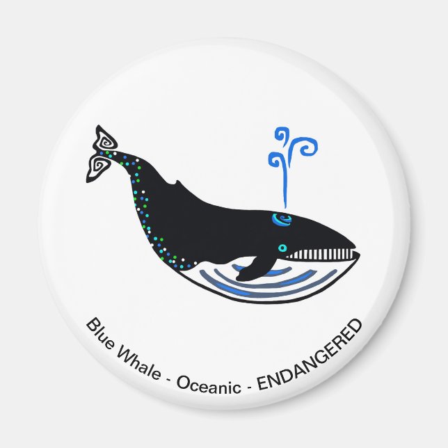 Blue whale - magnet (Front)